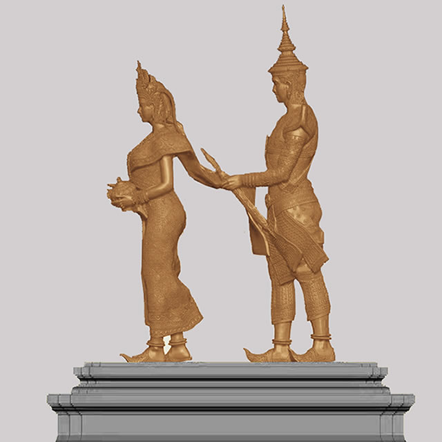 出口历史人物玻璃钢雕塑